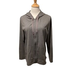 Athletic Works Womens XXL Gray Full Zip Hoodie Sweatshirt Lightweight Activewear